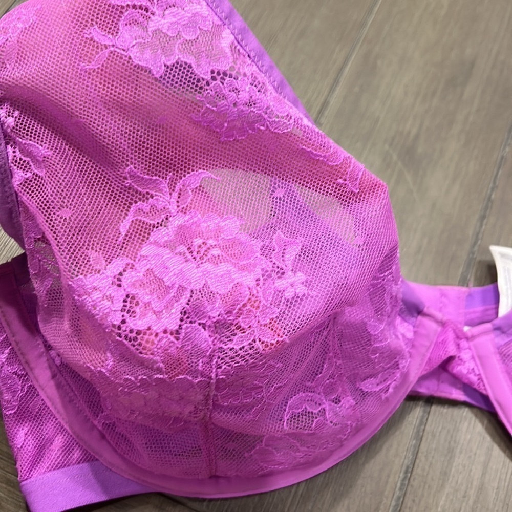 Cacique Lace Underwire Bra in Vibrant Purple - Picture 5 of 11